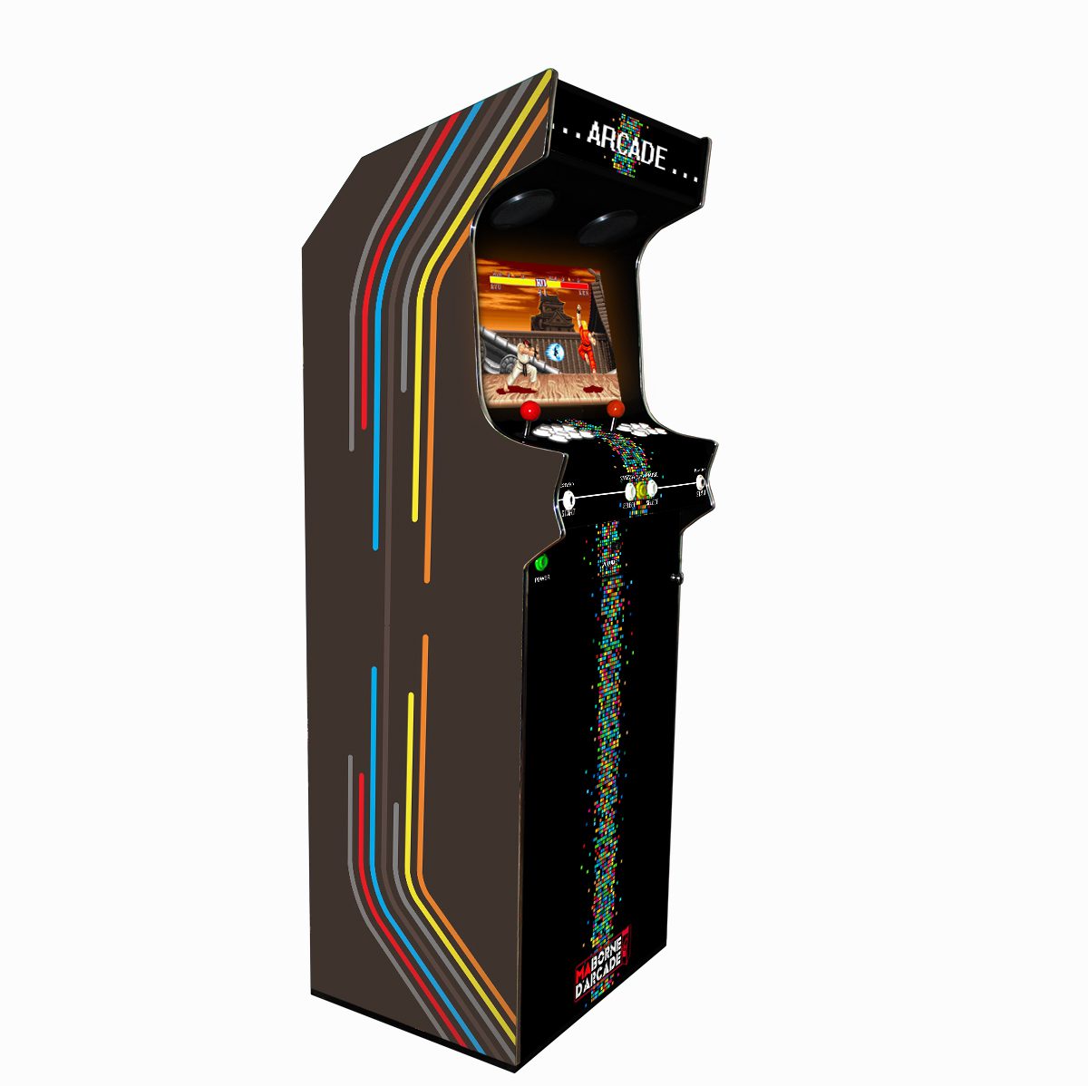 Stickers Pour Borne Arcade – Modèle Harley Bois – Neuf