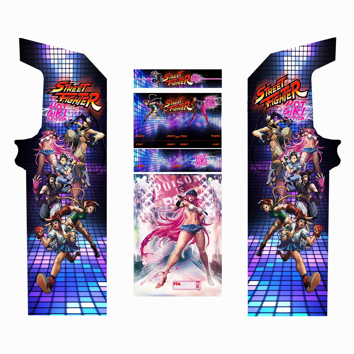 Stickers Street Fighter Pour Borne D'arcade – Modèle 2 (PM88, France)